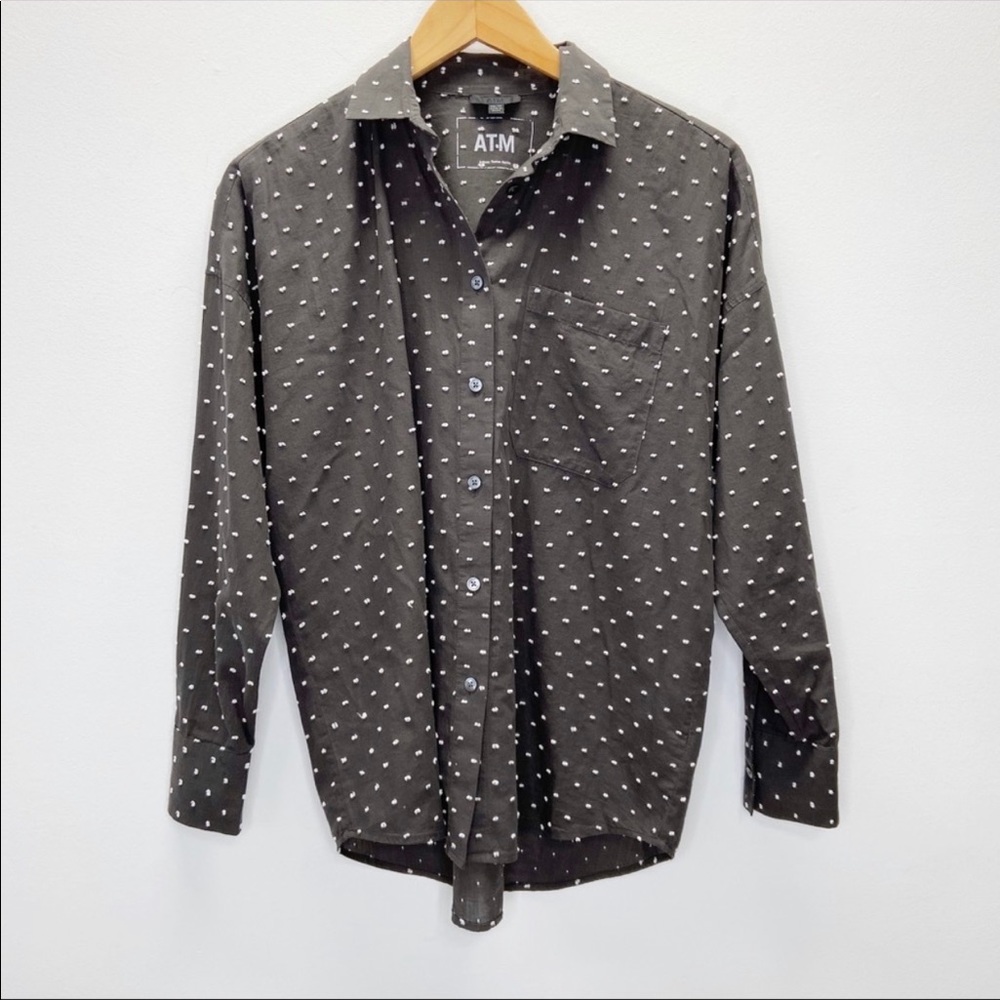 ATM Anthony Thomas Melillo Clip Dot Boyfriend Top - Picture 5 of 8
